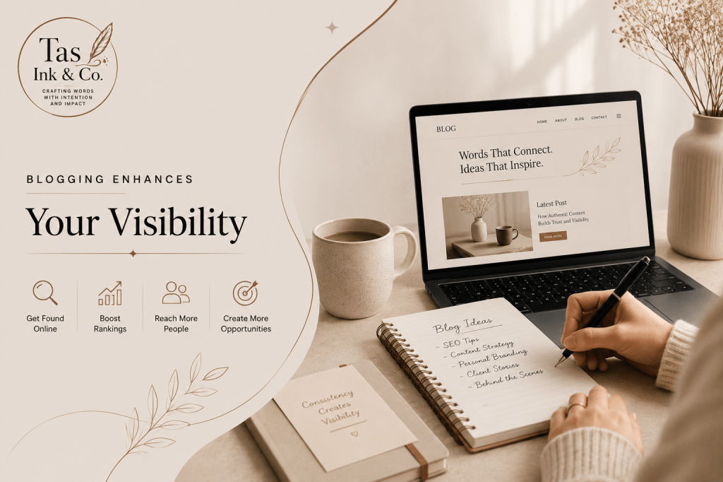 Blogging enhances your visibility 
